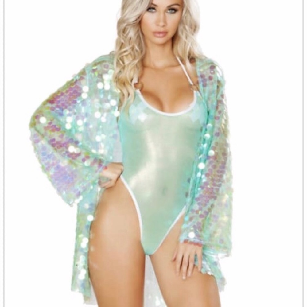 Rave wonderland sequin kimono